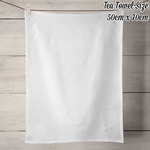 50% Linen Tea Towel - White